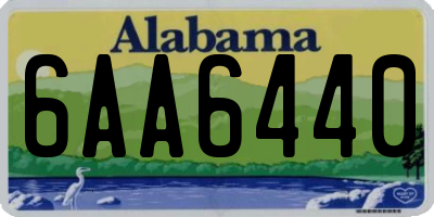 AL license plate 6AA6440