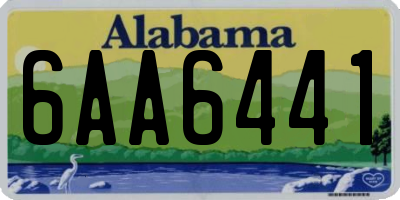 AL license plate 6AA6441