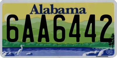 AL license plate 6AA6442