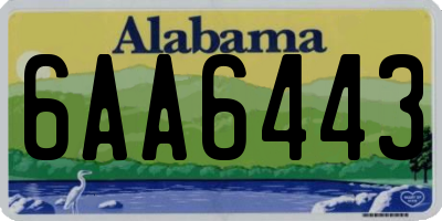 AL license plate 6AA6443