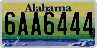AL license plate 6AA6444