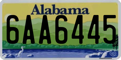AL license plate 6AA6445