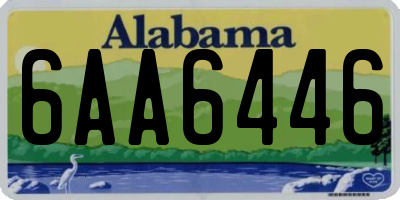 AL license plate 6AA6446