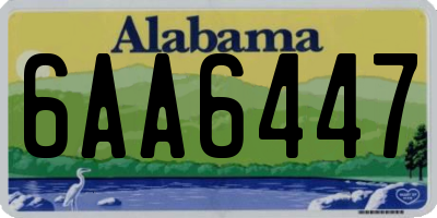 AL license plate 6AA6447