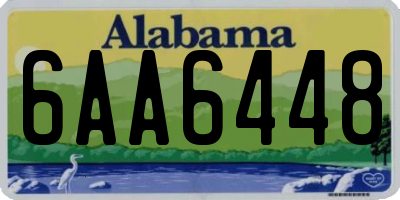 AL license plate 6AA6448