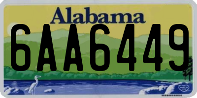 AL license plate 6AA6449