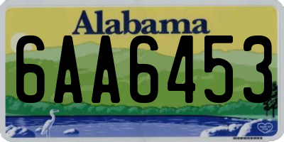 AL license plate 6AA6453