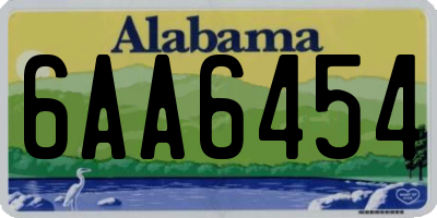 AL license plate 6AA6454