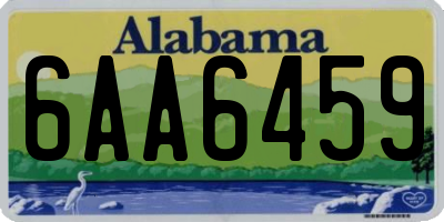 AL license plate 6AA6459