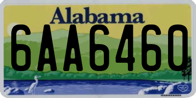 AL license plate 6AA6460