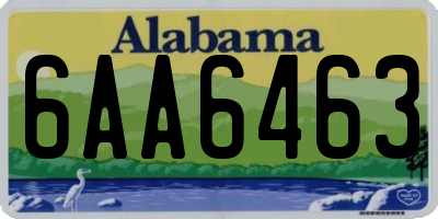 AL license plate 6AA6463