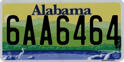AL license plate 6AA6464