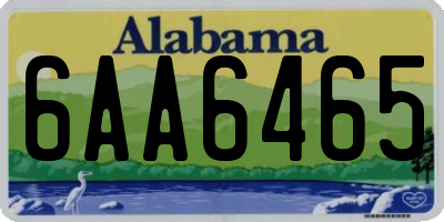 AL license plate 6AA6465