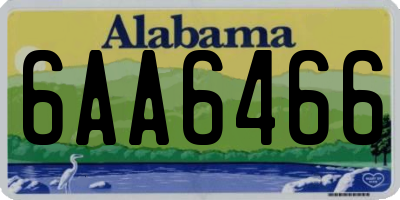 AL license plate 6AA6466