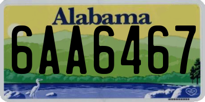 AL license plate 6AA6467