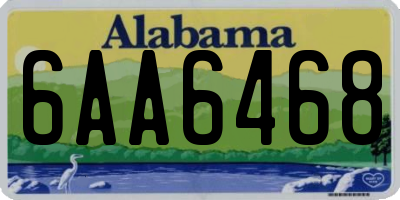 AL license plate 6AA6468