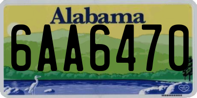 AL license plate 6AA6470