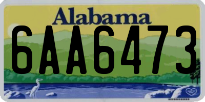 AL license plate 6AA6473