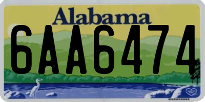 AL license plate 6AA6474