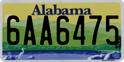 AL license plate 6AA6475