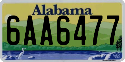 AL license plate 6AA6477
