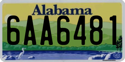 AL license plate 6AA6481