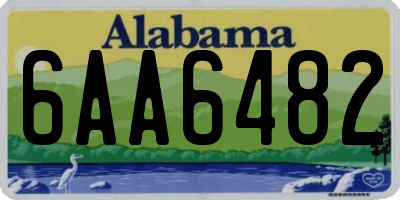 AL license plate 6AA6482