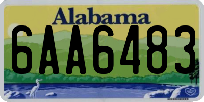 AL license plate 6AA6483