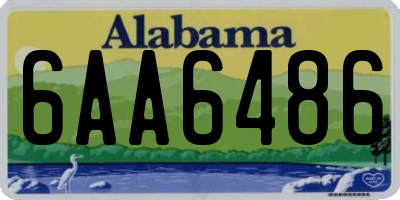 AL license plate 6AA6486