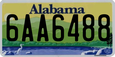 AL license plate 6AA6488