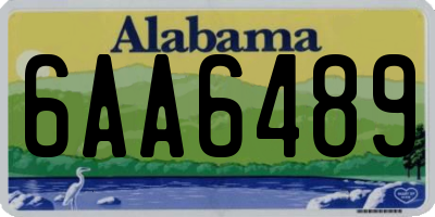 AL license plate 6AA6489