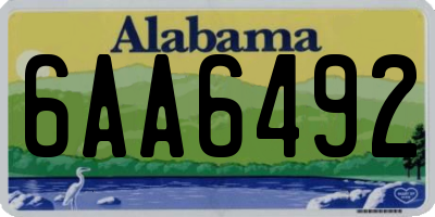 AL license plate 6AA6492