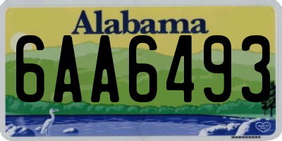 AL license plate 6AA6493