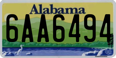 AL license plate 6AA6494