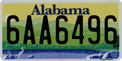 AL license plate 6AA6496