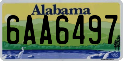AL license plate 6AA6497
