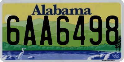AL license plate 6AA6498