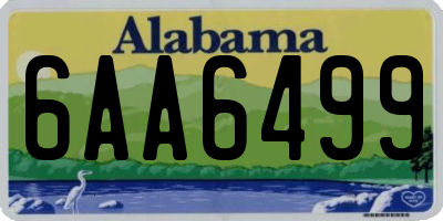 AL license plate 6AA6499