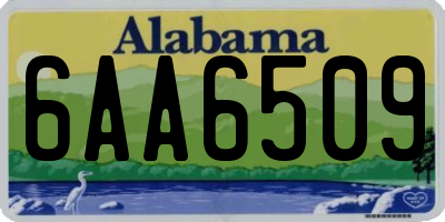 AL license plate 6AA6509