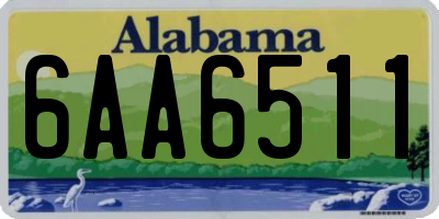 AL license plate 6AA6511