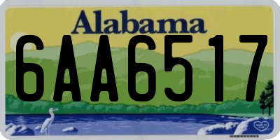 AL license plate 6AA6517