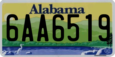 AL license plate 6AA6519