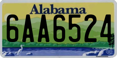 AL license plate 6AA6524