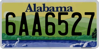 AL license plate 6AA6527