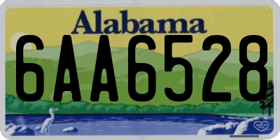 AL license plate 6AA6528