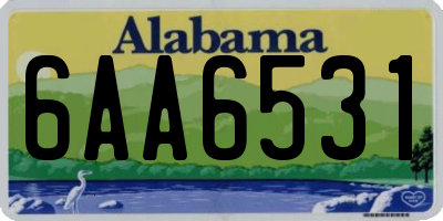 AL license plate 6AA6531