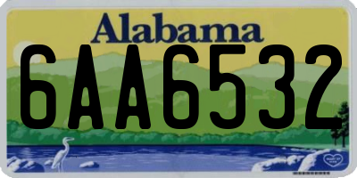 AL license plate 6AA6532