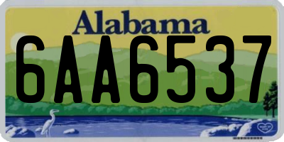 AL license plate 6AA6537