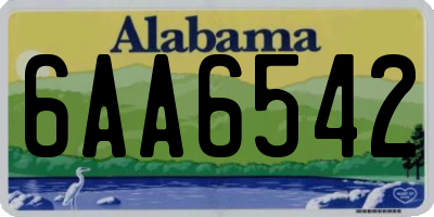 AL license plate 6AA6542