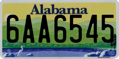 AL license plate 6AA6545